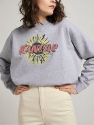 DAMSKA BLUZA LEE CUT & SEW RAGLAN SWS GREY MELE L36UTX37 112107919. Szare bluzy Lee, l, bez wzorów, bez kaptura. Za 169.99 zł.