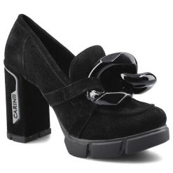 Czarne Półbuty Damskie Carinii Buty Na Obcasie. Czarne półbuty wsuwane Carinii, bez wzorów, ze skóry, biznesowe, bez obcasa, na obcasie. Za 329.00 zł.