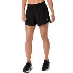 Sandały 4 cale dla kobiet Asics Core. Czarne sandały ASICS, bez wzorów, z materiału, eleganckie, bez obcasa, bez zapięcia. Za 177.50 zł.