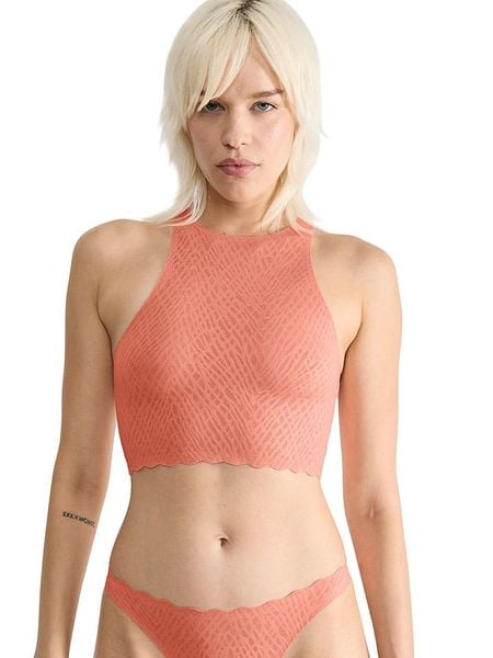 Sloggi Top "Zero Feel" w kolorze brzoskwiniowym rozmiar: M. Pomarańczowe topy sportowe Sloggi, m, bez wzorów. Za 61.46 zł.