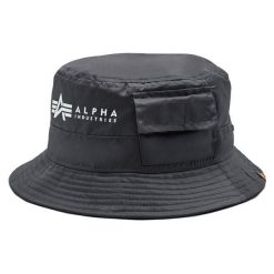 Kapelusz Alpha Industries. Czarne kapelusze Alpha Industries, bez wzorów. Za 189.99 zł.