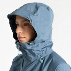 Damska kurtka wodoodporna Dare 2B Breathe Easy. Szare kurtki przeciwdeszczowe Dare 2b, bez wzorów, z materiału, z kapturem, trekkingowe. Za 392.00 zł.
