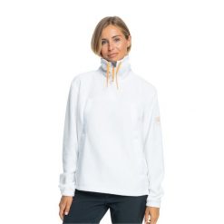 Bluza damska ROXY Chloe Kim Layer. Białe bluzy z kapturem Roxy, na zimę, xs, bez wzorów, z materiału, bez kaptura, snowboardowy. Za 249.99 zł.