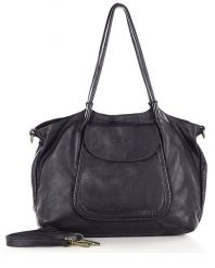 Torebka damska czarny MARCO MAZZINI v86e. Czarne shopper bag MARCO MAZZINI, bez wzorów, ze skóry, eleganckie, duże, bez dodatków. Za 599.00 zł.