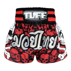 Spodenki treningowe TUFF Battalion Skull in Red. Białe szorty sportowe TUFF, bez wzorów. Za 149.00 zł.