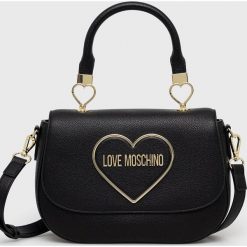 Love Moschino torebka kolor czarny. Czarne listonoszki Love Moschino, bez wzorów, bez dodatków. Za 1,019.90 zł.