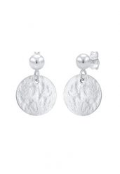 Elli Damskie kolczyki zawieszki płytka młotkowana Vintage Antique Look w srebrze 925 Sterling Silver Kolczyki 1 ct. Szare kolczyki Elli, srebrne. Za 458.99 zł.