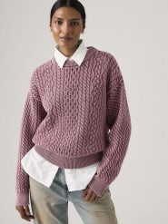 Levi's Sweter "Leilah" w kolorze różowym rozmiar: L. Różowe swetry Levi's, l, bez wzorów, z bawełny, bez ramiączek. Za 160.70 zł.