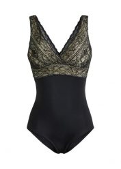 Body shape, średni stopień modelowania sylwetki. Czarne bielizna modelująca bonprix, bez wzorów, bez ramiączek. Za 74.99 zł.
