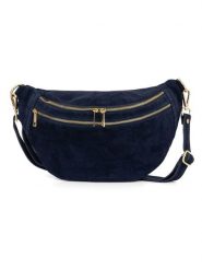 Anna Morellini Skórzana saszetka "Lolanda" w kolorze niebieskoszarym - 36 x 22 x 12 cm rozmiar: onesize. Niebieskie nerki i saszetki Anna Morellini, bez wzorów, z materiału, sportowe, bez dodatków. Za 260.99 zł.