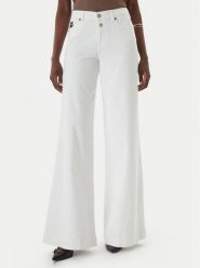 Versace Jeans Couture Jeansy 80HAB561 CEWCA Biały Wide Leg. Białe jeansy Versace Jeans Couture, bez wzorów, z bawełny. Za 1,179.00 zł.