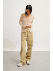 AUTHENTIC CASHMERE Kaszmirowy kardigan "Chalais" w kolorze kremowym rozmiar: L. Brązowe swetry AUTHENTIC CASHMERE, l, bez wzorów, z kaszmiru, bez ramiączek. Za 369.99 zł.