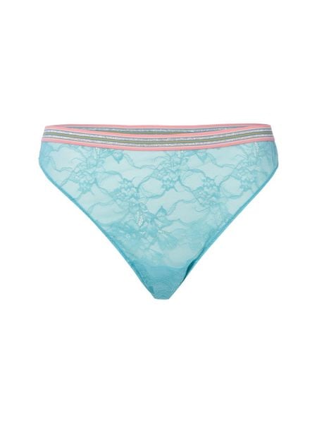Mey Stringi Kobiety niebieski, L. Niebieskie majtki sportowe Mey, l, bez wzorów, z koronki. Za 139.95 zł.
