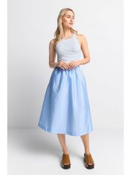Rich & Royal Top w kolorze błękitno-białym rozmiar: XL. Białe topy Rich & Royal, xl, bez wzorów, z bawełny, bez kołnierzyka, bez ramiączek. Za 101.23 zł.