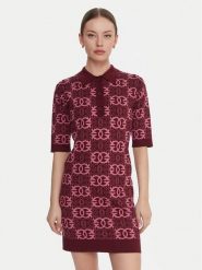 PINKO Sukienka dzianinowa Nothing 106039 A2YD Bordowy Regular Fit. Czerwone sukienki Pinko, m, bez wzorów, z dzianiny, bez kołnierzyka, bez ramiączek. Za 999.99 zł.