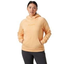 Bluza Damska Helly Hansen Core. Brązowe bluzy Helly Hansen, bez wzorów, sportowe, bez ramiączek, bez kaptura. W wyprzedaży za 203.60 zł.