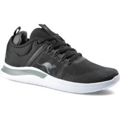Szare Sneakersy Kangaroos Damskie Sportowe Buty. Czarne buty treningowe Kangaross, z aplikacjami, z materiału, bez zapięcia, na fitness i siłownię. Za 199.00 zł.