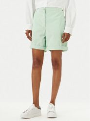 Tommy Hilfiger Szorty materiałowe WW0WW42457 Zielony Regular Fit. Zielone szorty Tommy Hilfiger, bez wzorów, z lyocellu. Za 369.99 zł.