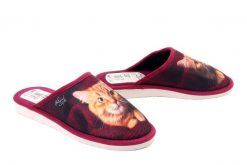 METEOR 128 Kotek 2 bordowy, kapcie damskie. Czerwone kapcie Meteor, bez wzorów. Za 40.79 zł.