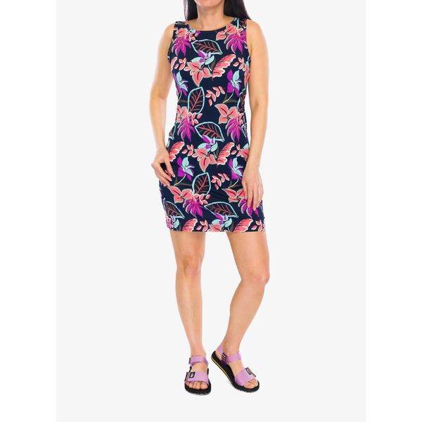 Sukienka sportowa Columbia Chill River Printed Dress. Niebieskie sukienki Columbia, s, bez wzorów, sportowe, bez kołnierzyka, bez ramiączek, sportowe. W wyprzedaży za 279.70 zł.