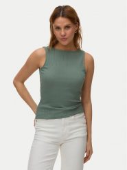 Vero Moda Top Ruby 10342997 Zielony Slim Fit. Zielone topy Vero Moda, xl, bez wzorów, z bawełny, bez kołnierzyka, bez ramiączek. Za 79.99 zł.