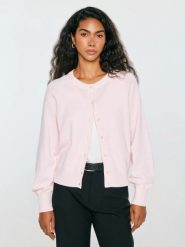 Kardigan damski bawełniany różowy karina 600. Czerwone swetry BIG STAR, l, bez wzorów, z bawełny, klasyczne, bez ramiączek. Za 159.99 zł.