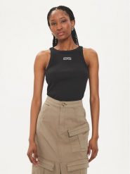 Gestuz Top Drew 10909027 Czarny Slim Fit. Czarne topy Gestuz, xs, bez wzorów, z bawełny, bez kołnierzyka, bez ramiączek. Za 129.99 zł.