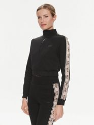 Guess Bluza V3RQ12 KB3P2 Czarny Regular Fit. Czarne bluzy Guess, m, z aplikacjami, z syntetyku, bez kaptura. Za 229.99 zł.