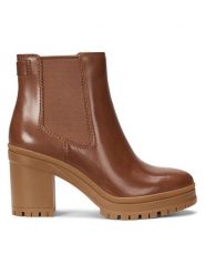 LAUREN RALPH LAUREN Botki 802937825002 Brązowy. Brązowe botki Lauren Ralph Lauren, bez wzorów, ze skóry, bez obcasa, na słupku, bez zapięcia. Za 629.99 zł.