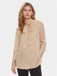 Boss Bluzka Bitoa 50516710 Beżowy Relaxed Fit. Brązowe bluzki Boss, bez wzorów, z wiskozy, bez kołnierzyka, bez ramiączek. Za 1,349.00 zł.