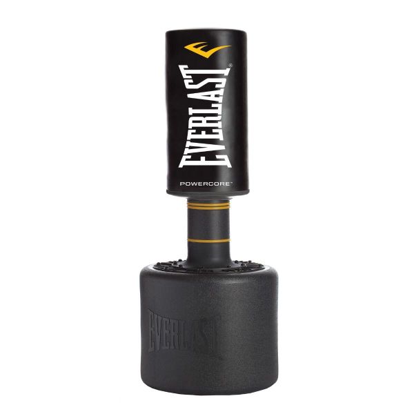 Wolnostojąca ciężka torba Powercore - czarno-biała. Czarne torby sportowe Everlast, bez wzorów, z materiału. Za 1,072.00 zł.