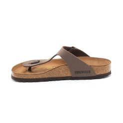 Japonki damskie Birkenstock 043751. Brązowe japonki Birkenstock, bez wzorów, z materiału. Za 679.00 zł.