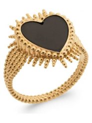 L'Atélier Précieux Pozłacany pierścionek z agatem rozmiar: 60. Żółte pierścionki l'Atelier precieux, z agatem, pozłacane. Za 173.99 zł.