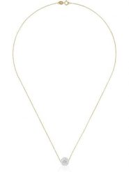 OR ÉCLAT Złoty naszyjnik "Bulle de crystal" z zawieszką - dł. 45 cm rozmiar: onesize. Szare naszyjniki Or Éclat, z materiału, z cyrkonią, złote. Za 782.99 zł.