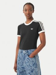 Adidas T-Shirt 3 Stripes KD7980 Czarny Regular Fit. Czarne t-shirty adidas, s, bez wzorów, z bawełny, bez kołnierzyka, bez ramiączek. Za 148.99 zł.