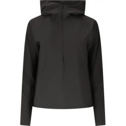 Bluza damska z kapturem Athlecia. Czarne bluzy z kapturem Athlecia, bez wzorów, z materiału, z kapturem, na fitness i siłownię. Za 217.00 zł.