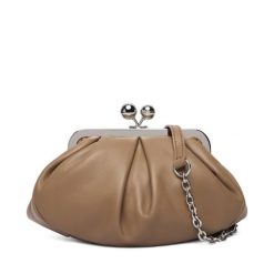 Torebka Weekend Max Mara. Brązowe kopertówki Weekend Max Mara, bez wzorów, wizytowe, bez dodatków. Za 1,309.00 zł.