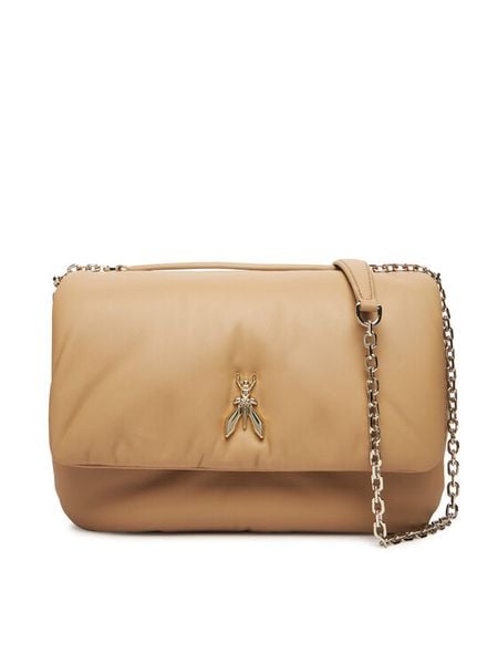 Patrizia Pepe Torebka 8B0221/L113-B775 Beżowy. Brązowe torebki klasyczne Patrizia Pepe, bez wzorów, ze skóry, bez dodatków. Za 1,769.00 zł.