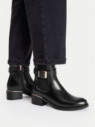 MEXX Botki CEO-WS6581-08 Czarny. Czarne botki Mexx, bez wzorów, bez obcasa, na płaskiej podeszwie, bez zapięcia. Za 249.99 zł.