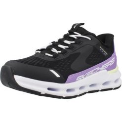 Buty SKECHERS SLIP-INS GLIDESTEP VISTA LANE Czarny. Czarne buty trekkingowe Skechers, z syntetyku, bez zapięcia. Za 276.80 zł.