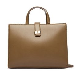 Torebka Tommy Hilfiger. Brązowe torebki klasyczne Tommy Hilfiger, bez wzorów, klasyczne, bez dodatków. Za 749.99 zł.