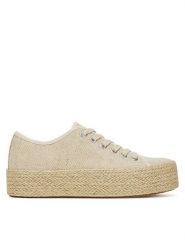 DeeZee Espadryle SH-052 Beżowy. Brązowe espadryle DeeZee, bez wzorów, z materiału, bez obcasa. Za 99.99 zł.