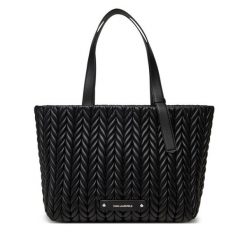 Torebka KARL LAGERFELD. Czarne shopper bag KARL LAGERFELD, bez wzorów, bez dodatków. Za 839.99 zł.