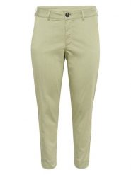 KAFFE curve Spodnie chino w kolorze zielonym rozmiar: 44. Zielone chinosy KAFFE curve, bez wzorów. Za 113.99 zł.