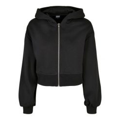 Damska krótka bluza z kapturem zapinana na zamek Urban Classics Oversized. Czarne bluzy z kapturem Urban Classics, bez wzorów, z kapturem. Za 221.50 zł.