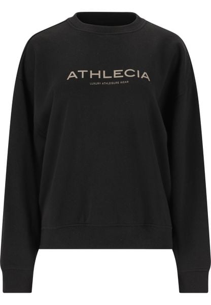 Bluza damska Athlecia Atkins. Brązowe bluzy Athlecia, z aplikacjami, z bawełny, bez kaptura, na fitness i siłownię. Za 158.50 zł.