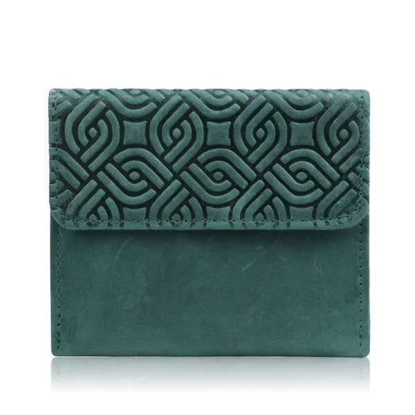 Portfel skórzany vintage Paolo Peruzzi T-114-HGR zielony. Zielone portfele PAOLO PERUZZI, bez wzorów, ze skóry. Za 65.55 zł.