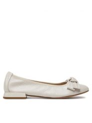 Caprice Baleriny 9-22105-42 Écru. Białe baleriny Caprice, bez wzorów, ze skóry, bez obcasa, bez zapięcia. Za 300.99 zł.