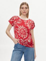 Liu Jo Bluzka MA4116 J7821 Czerwony Regular Fit. Czerwone bluzki Liu Jo, xs, bez wzorów, z syntetyku, bez kołnierzyka, bez ramiączek. Za 219.99 zł.