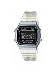 Casio Zegarek Vintage Digital A168XES-1BEF Biały. Białe, cyfrowe zegarki Casio. Za 219.99 zł.